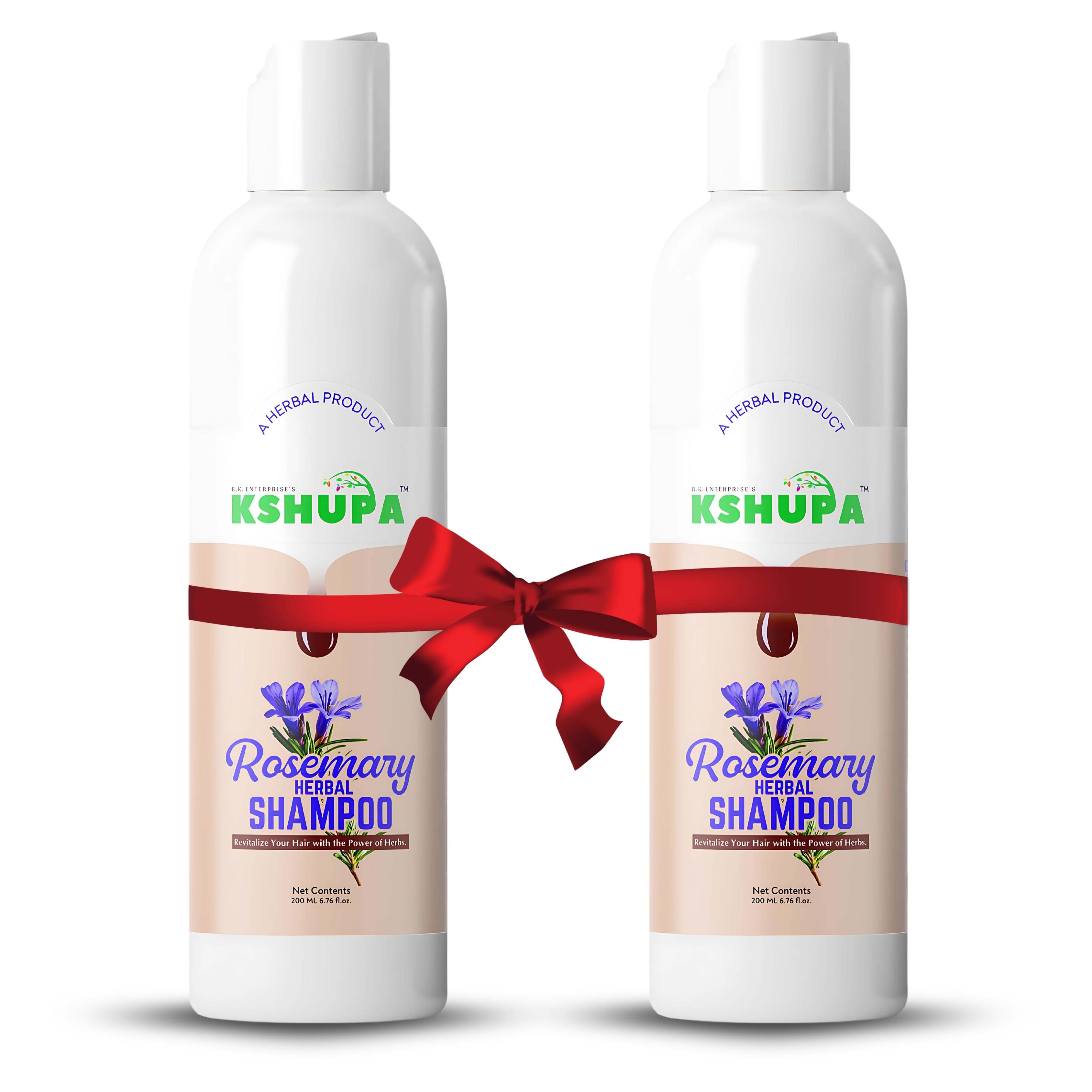 ROSEMARY HERBAL SHAMPOO | Pack of 2 (200ml x 2) | Anti Hair Fall & Dandruff Control