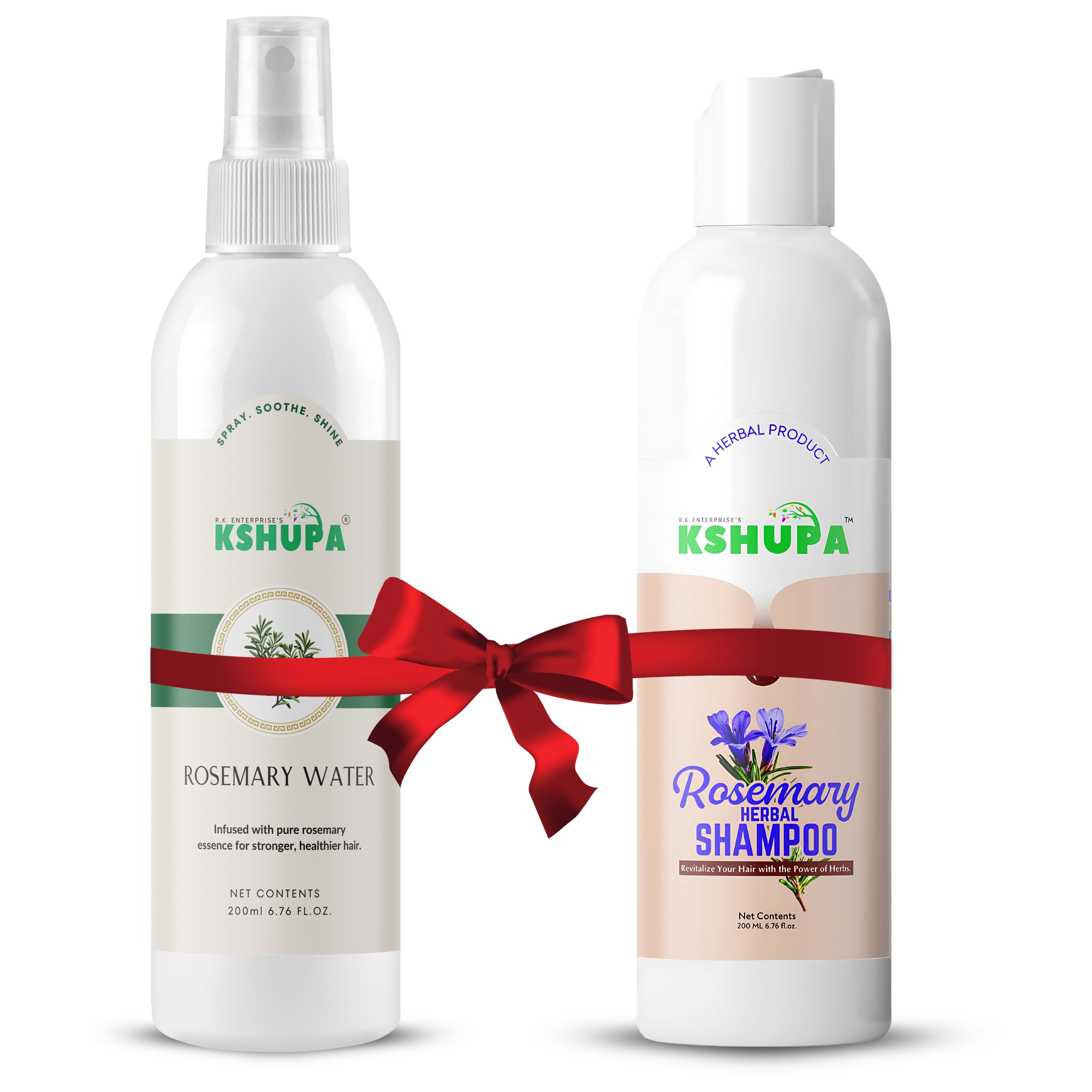 HERBAL HAIR CARE COMBO | Rosemary Water (200ml) + Rosemary Shampoo (200ml) | Hair Fall Control & Scalp Refresh