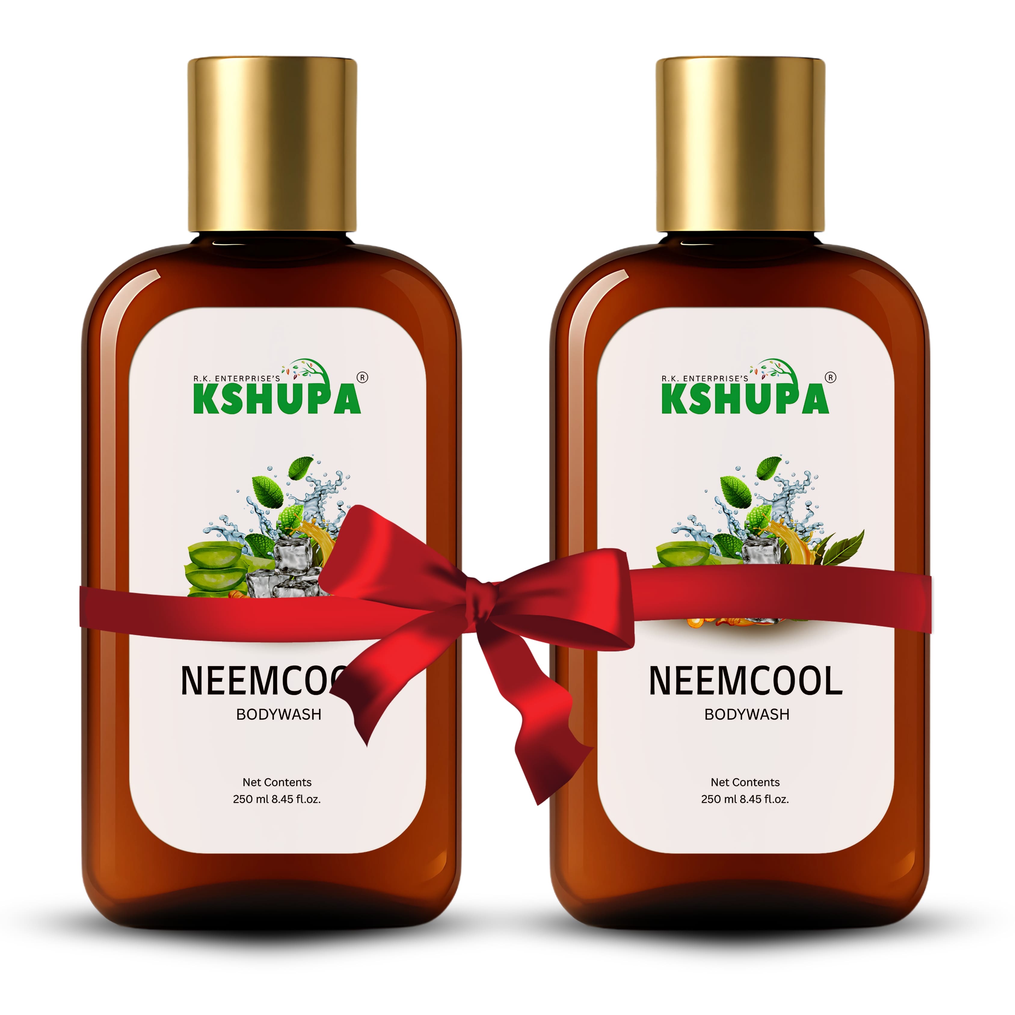 NEEM-COOL BODYWASH | Pack of 2 (250ml x 2) | Neem & Mint Antibacterial Shower Gel