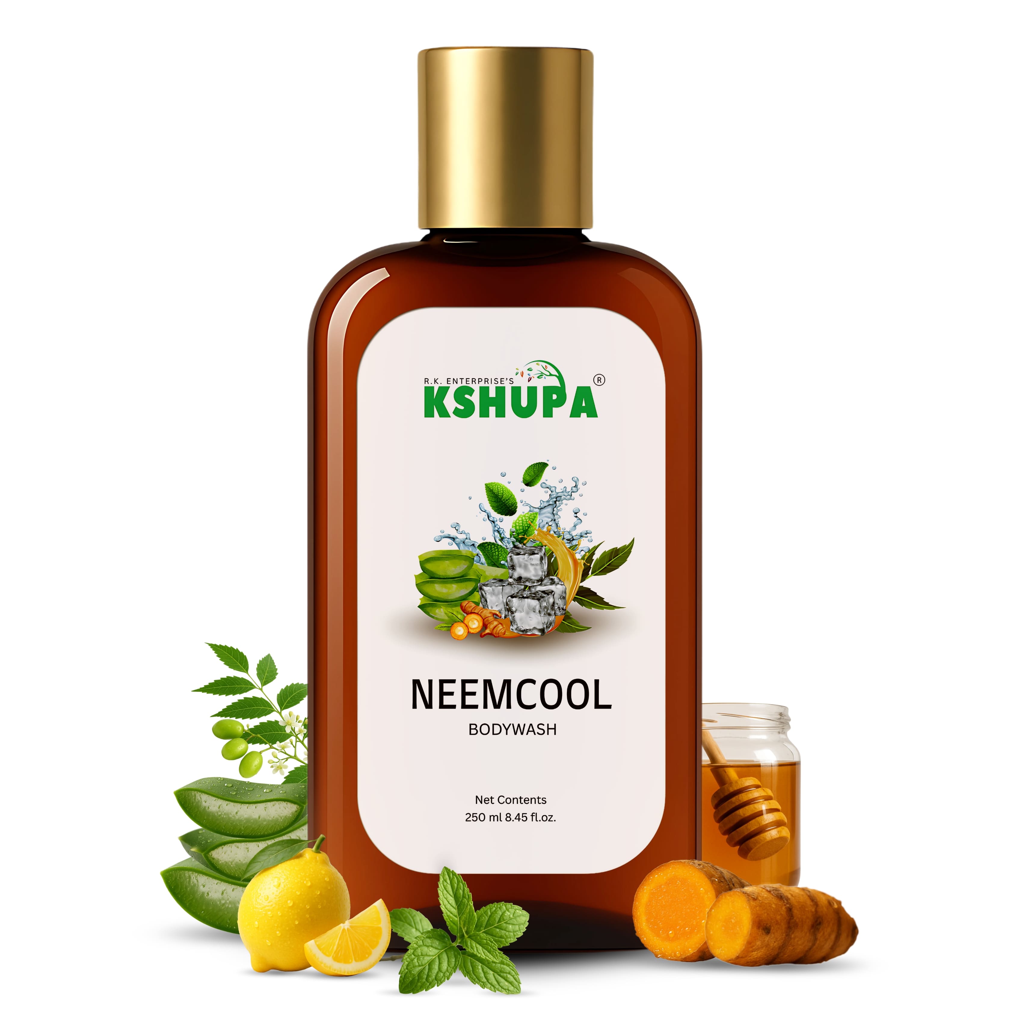 NEEM-COOL BODYWASH | Neem & Mint Antibacterial Shower Gel