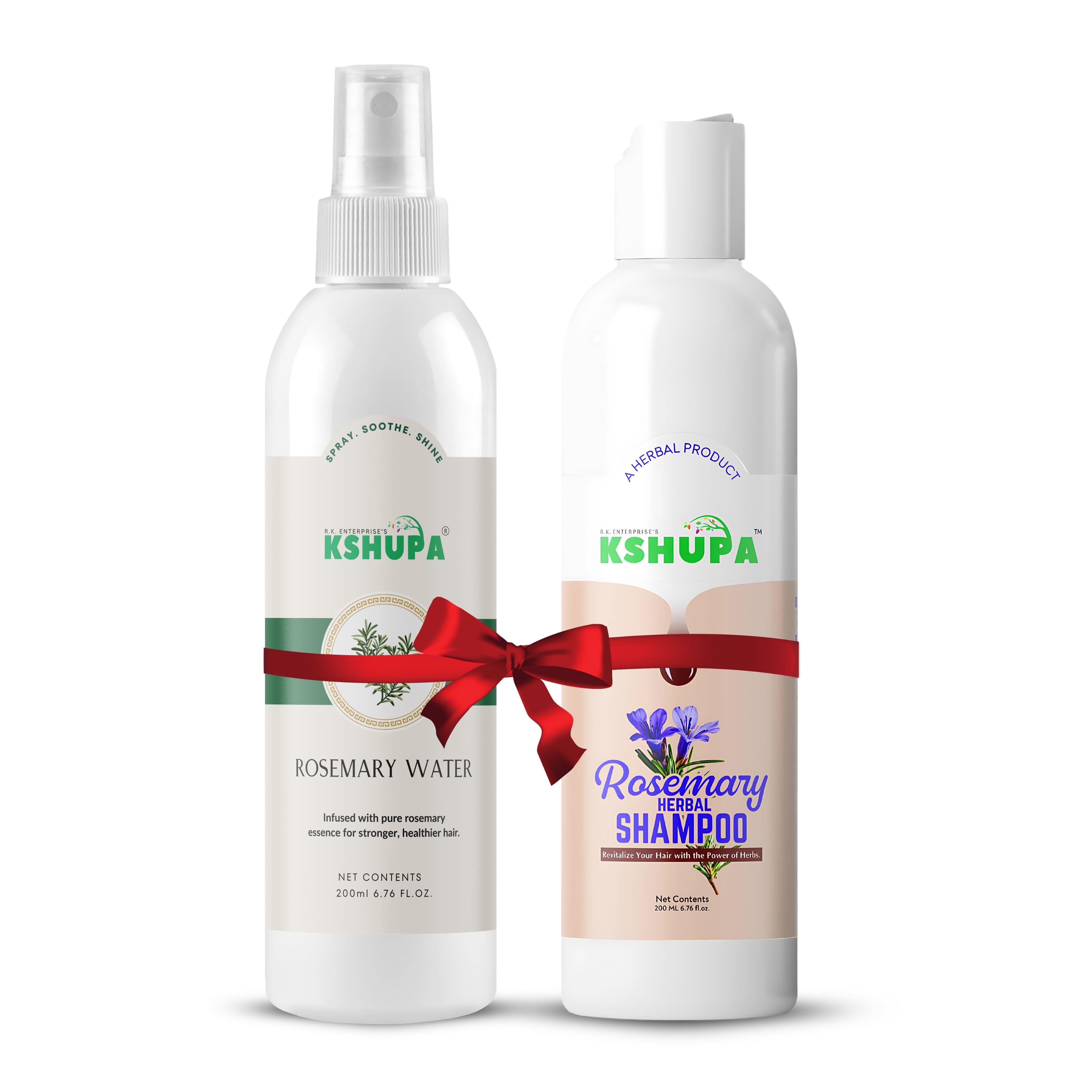 HERBAL HAIR CARE COMBO | Rosemary Water (200ml) + Rosemary Shampoo (200ml) | Hair Fall Control & Scalp Refresh